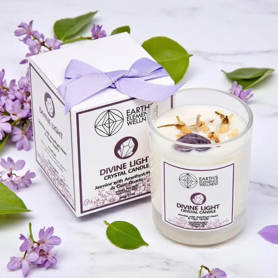 Divine Light Crystal Candle