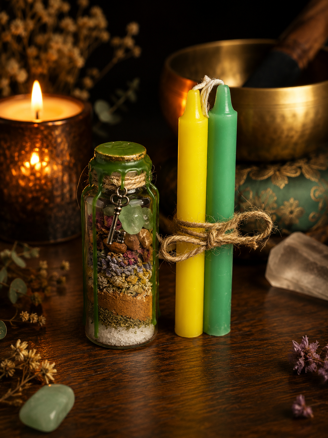 Money & Wealth Spell Jar - Attract Prosperity & Opportunity