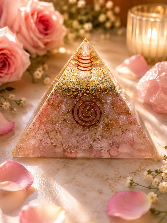 Orgonite Pyramid - Rose Quartz