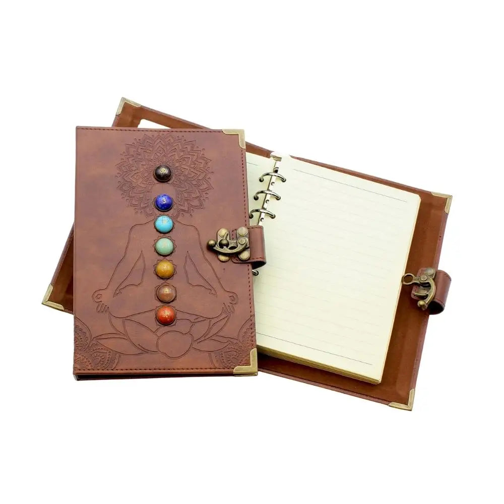 Chakra Leather Journal | Meditation, Manifestation & Mindfulness Notebook