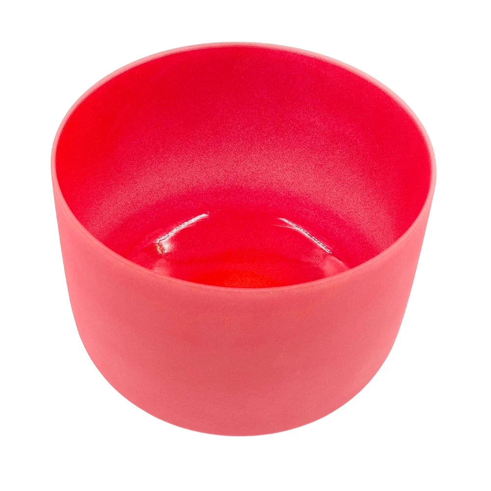 432 Hz Red Note C Frosted Crystal Quartz Singing Bowl