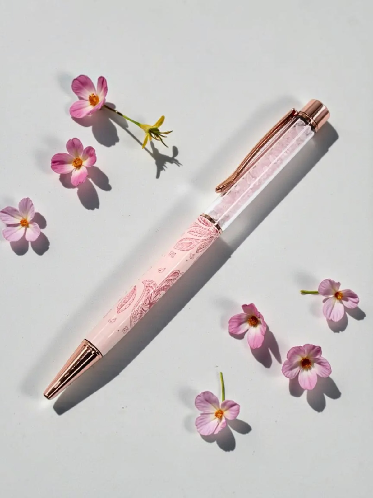 Rose Quartz Crystal Pen for Journaling & Manifestation