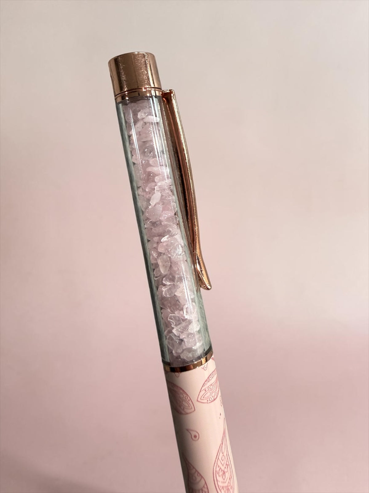 Rose Quartz Crystal Pen for Journaling & Manifestation