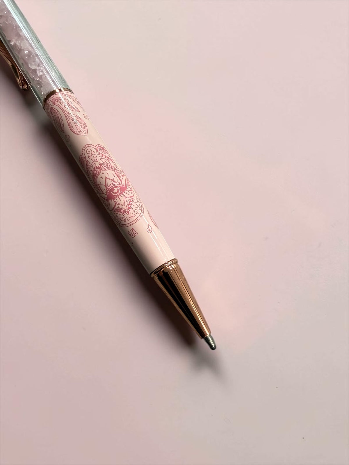 Rose Quartz Crystal Pen for Journaling & Manifestation