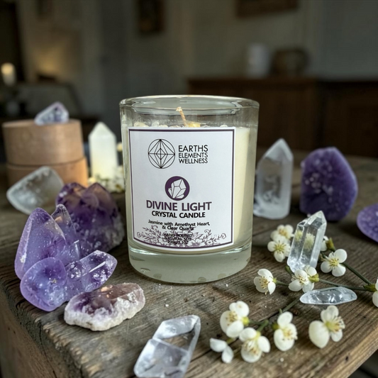 Divine Light Crystal Candle